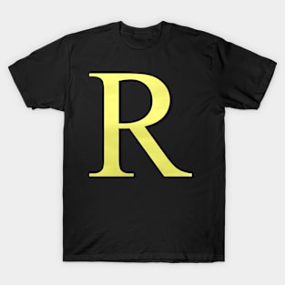 The Letter R in Shadowed Gold T-Shirt